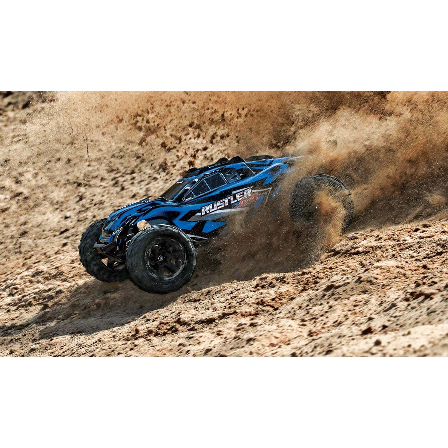 Traxxas Rustler 4x4 Performance Stadium Truck, 1/10 Scale, 4WD, Blue (Open Box)