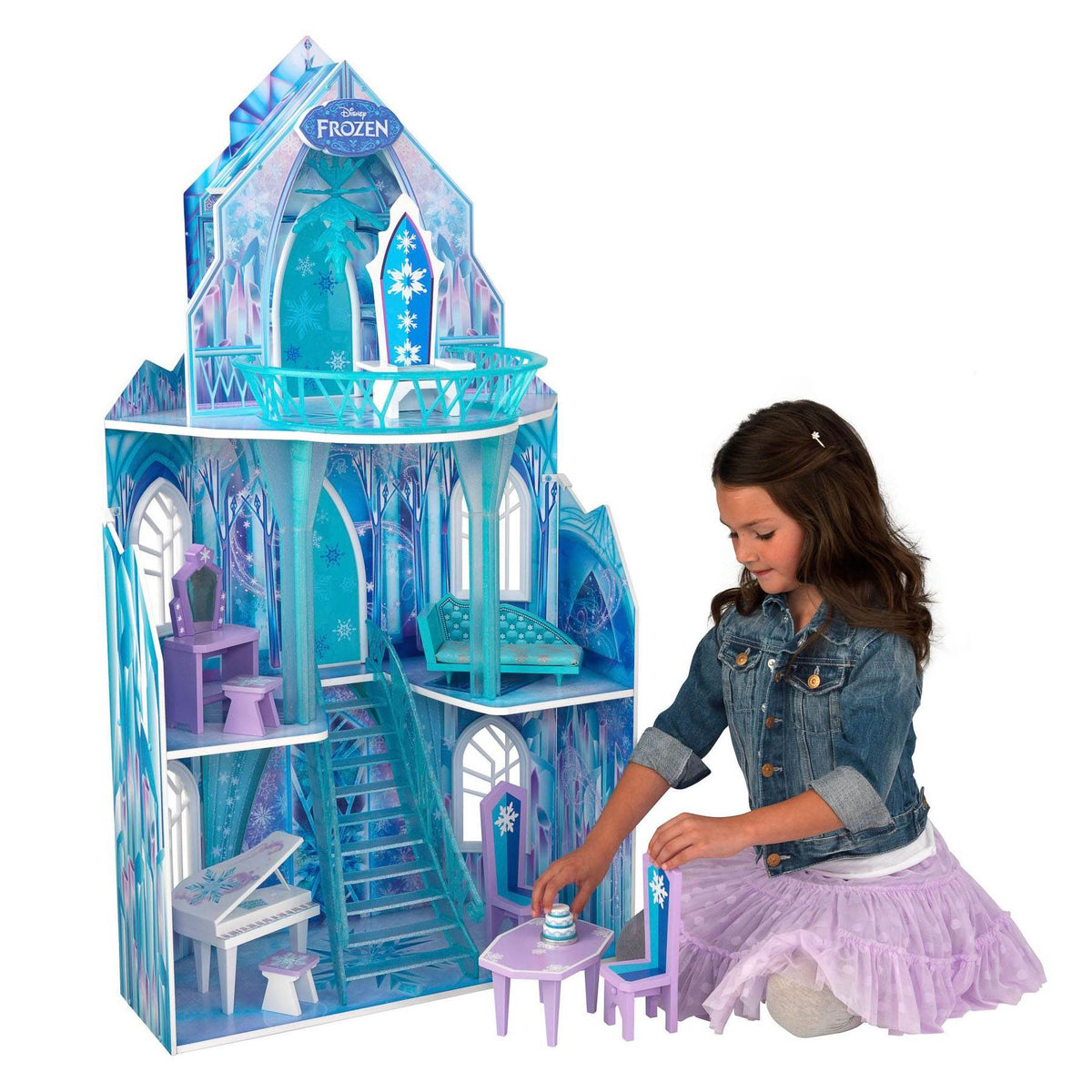 KidKraft Disney's Frozen Ice Castle Dollhouse 5 Rooms and Chandelier (Open Box)