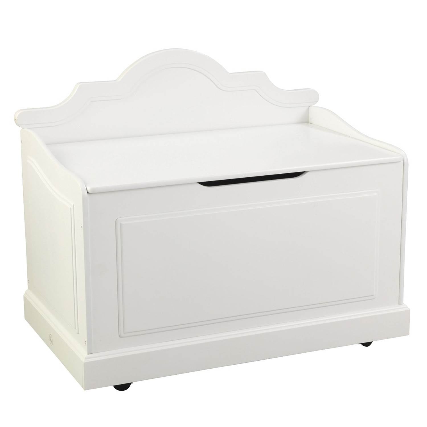 KidKraft Raleigh Kids Wooden Toy Box Chest and Bench, White 14972 (Open Box)