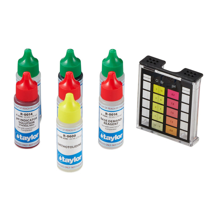 Taylor K-1003 Safety Plus Swimming Pool Chlorine Bromine pH Alkalinity Test Kit - VMInnovations