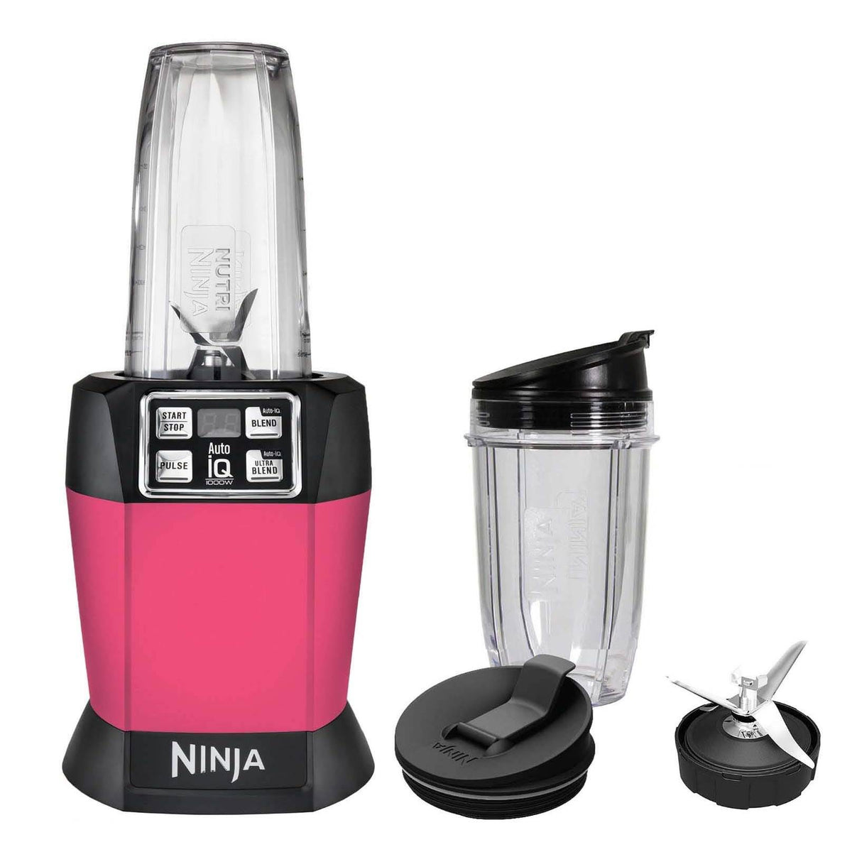 Ninja Auto-iQ Nutri Ninja 1000W Blender, Pink Refurbished| BL483 (Open Box)