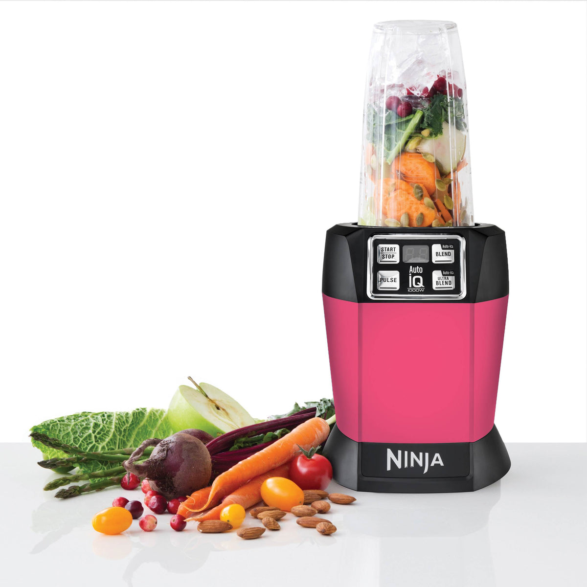 Ninja Auto-iQ Nutri Ninja 1000W Blender, Pink Refurbished| BL483 (Open Box)
