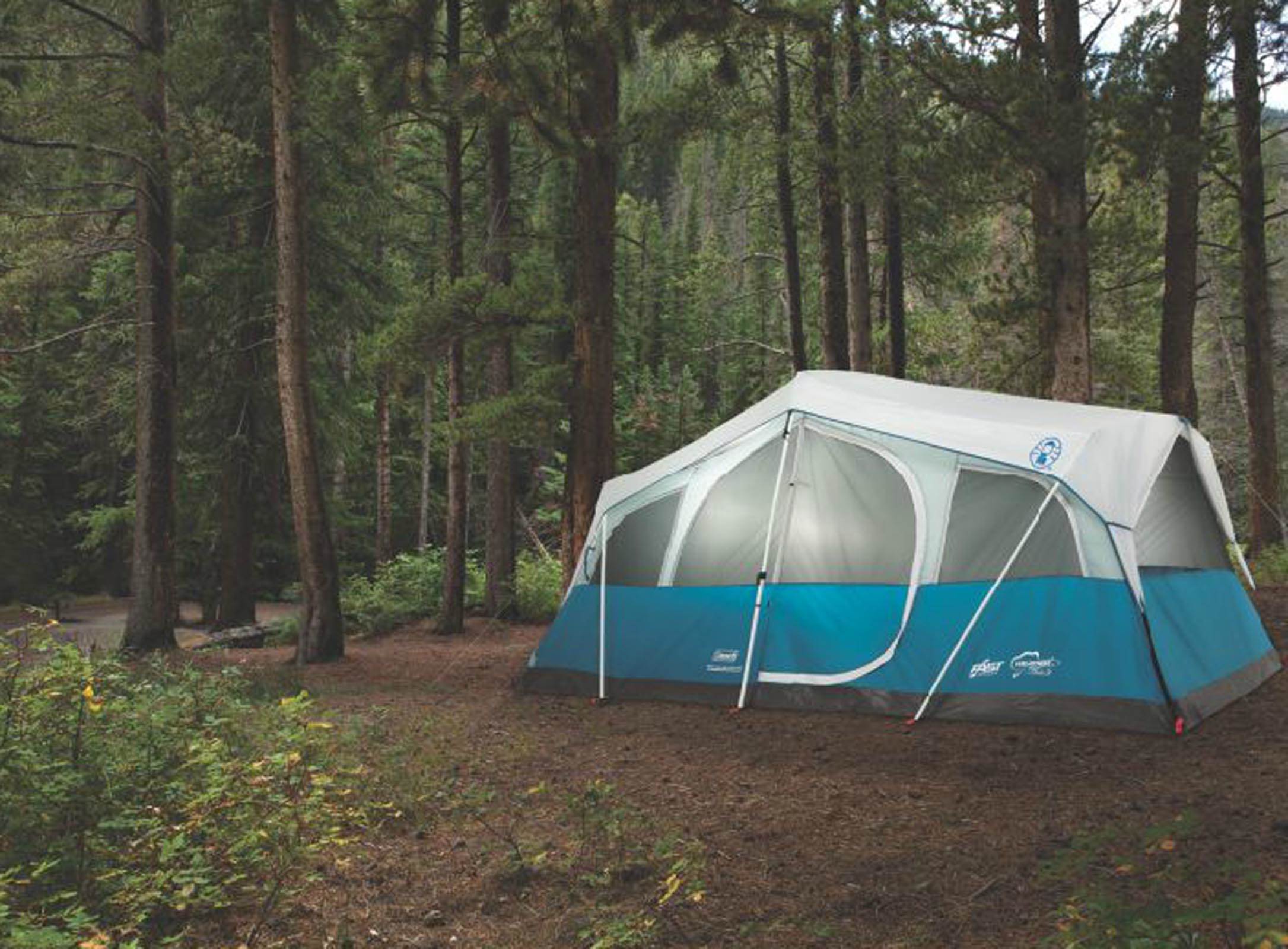 Coleman Echo Outdoor Camping 8 Person Fast Pitch Cabin Tent 16' x 10' (Open Box)
