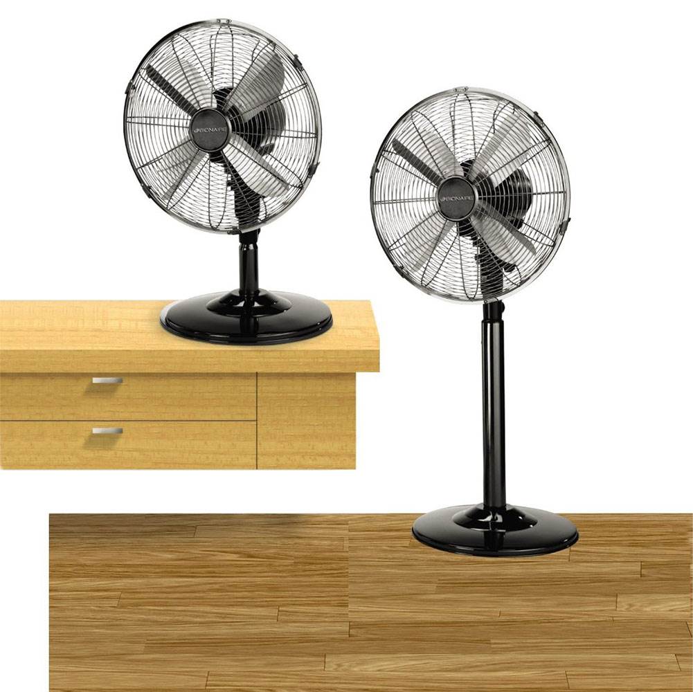 Bionaire 12-Inch 2-n-1 Standing Oscillating Fan, Chrome Finish (Open Box)