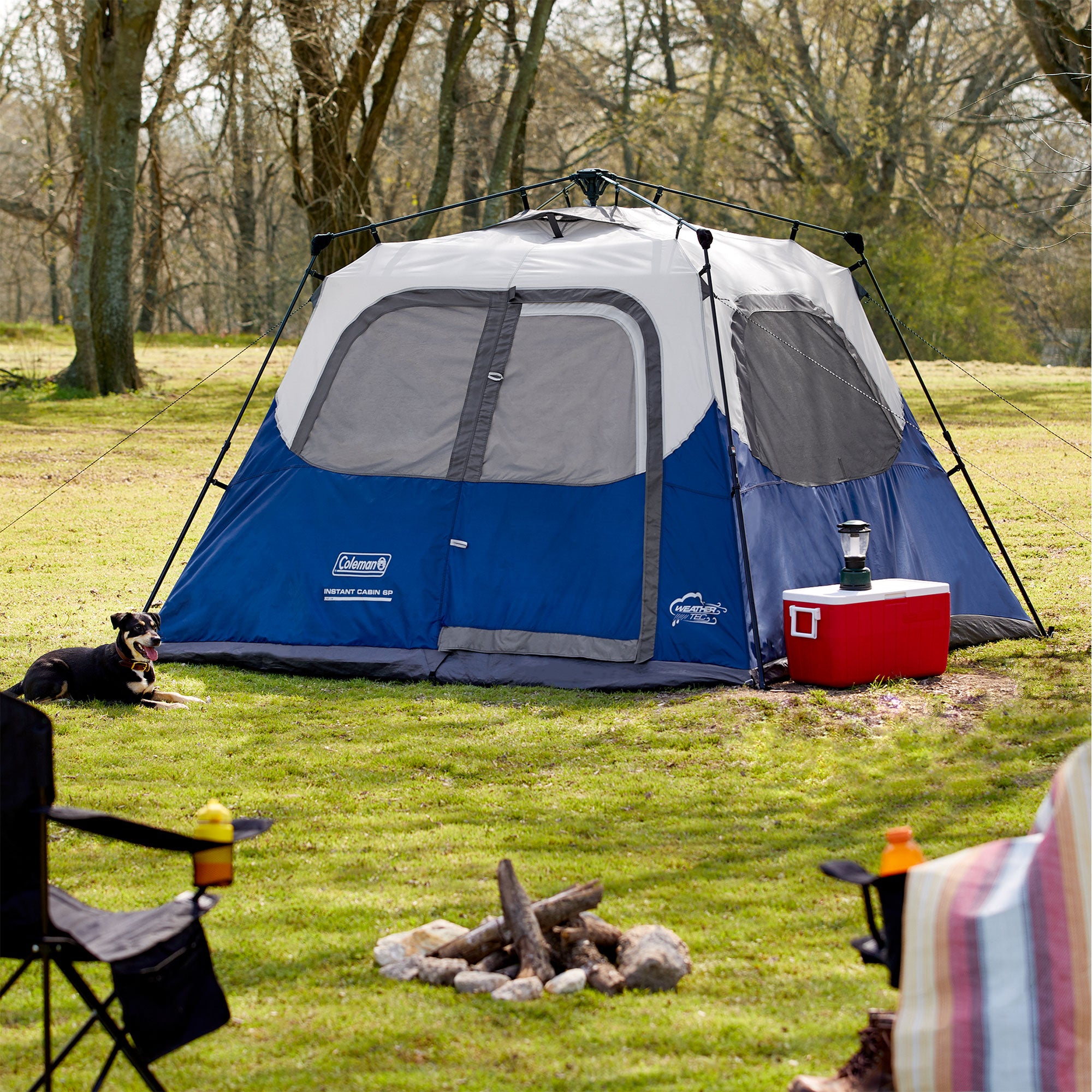 Coleman 6-Person 10' x 9' Instant Cabin Family Camping Tent - Lightly Used
