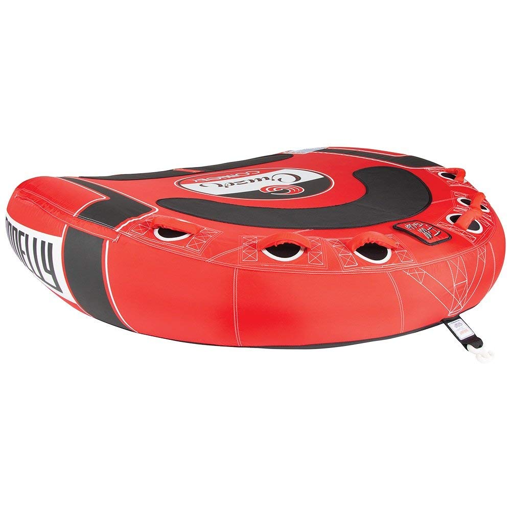 CWB Cruzer 3 Rider Ultra Plush Inflatable Deck Water Towable Tube, Red(Open Box)