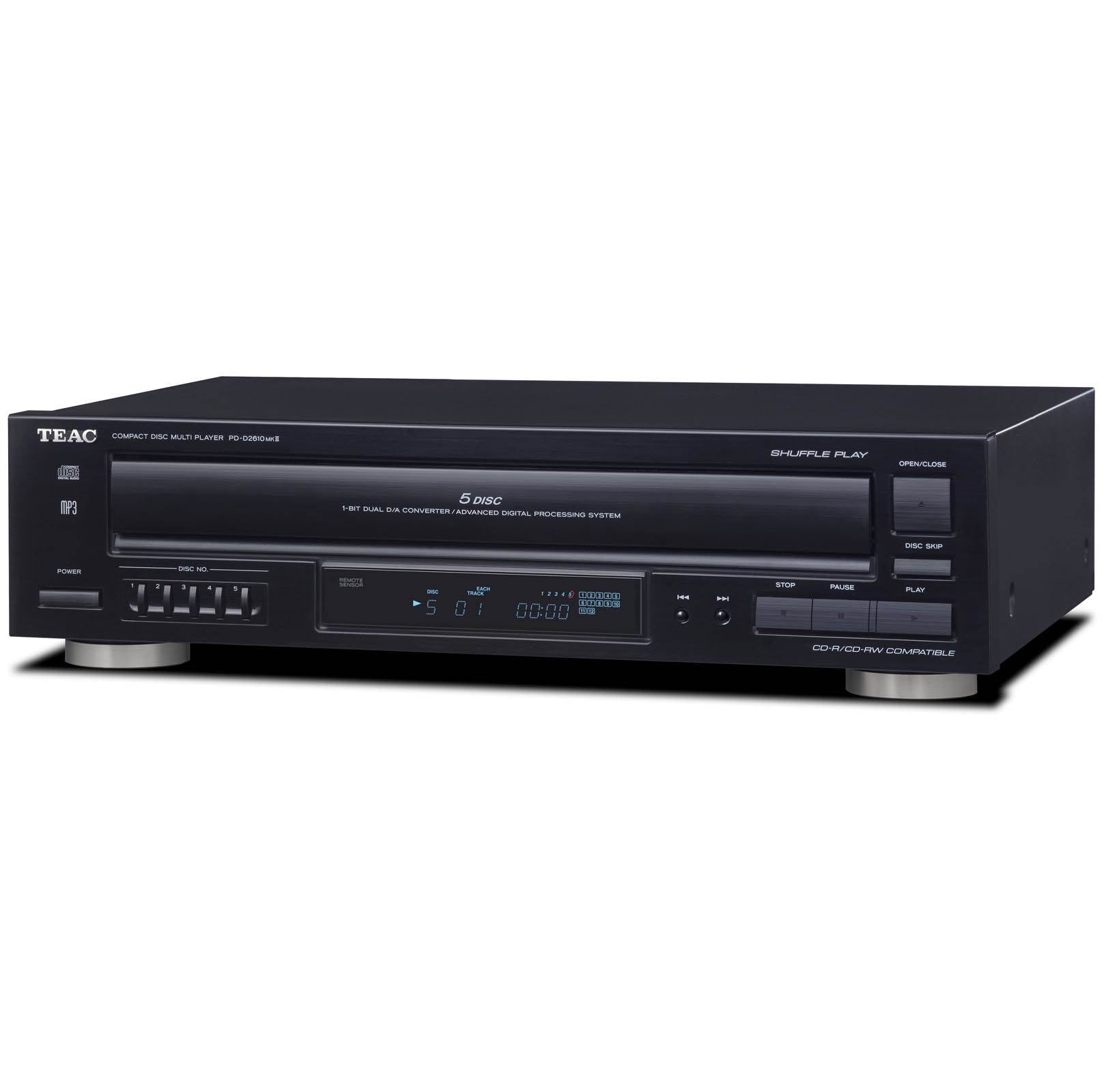 TEAC 5-Disc Carousel CD Changer MP3 WMA Playback Player w/ Remote (Open Box)