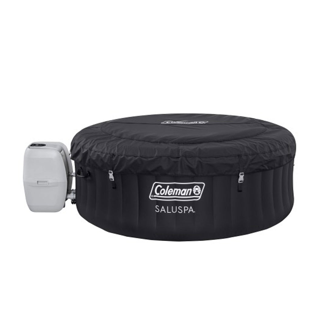 Coleman Miami AirJet Inflatable Round Hot Tub 120 Soothing Jets, Black(Open Box)