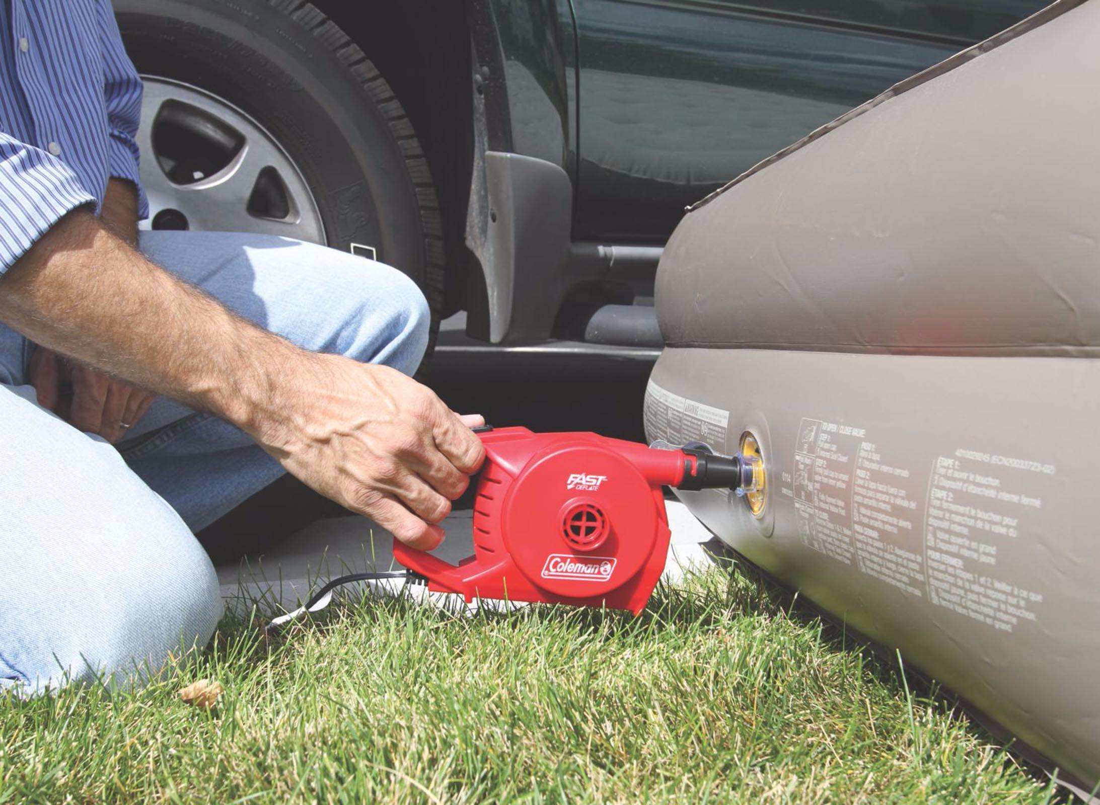 Coleman QuickPump 12V Car Boat Outlet Inflate Quick Pump w/ Adaptors (Open Box)