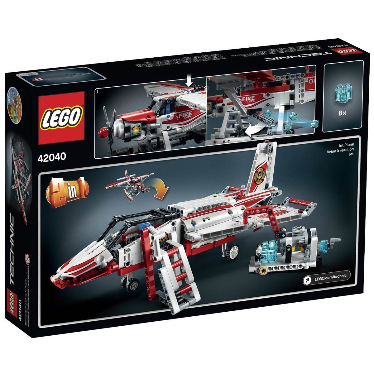 LEGO Technic Transforming Fire Fighting Plane and Jet Plane Kit (Open Box)