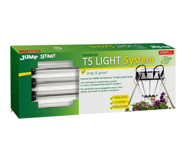(2) Hydrofarm Jump Start 2' Modular T5 Complete Grow Light Systems | JSFSYS2 - VMInnovations