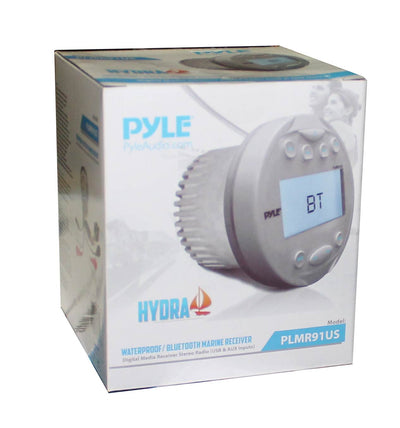 Pyle PLMR91US 4-Inch Gauge Marine Bluetooth ATV Receiver + 2) 6.5" Speakers