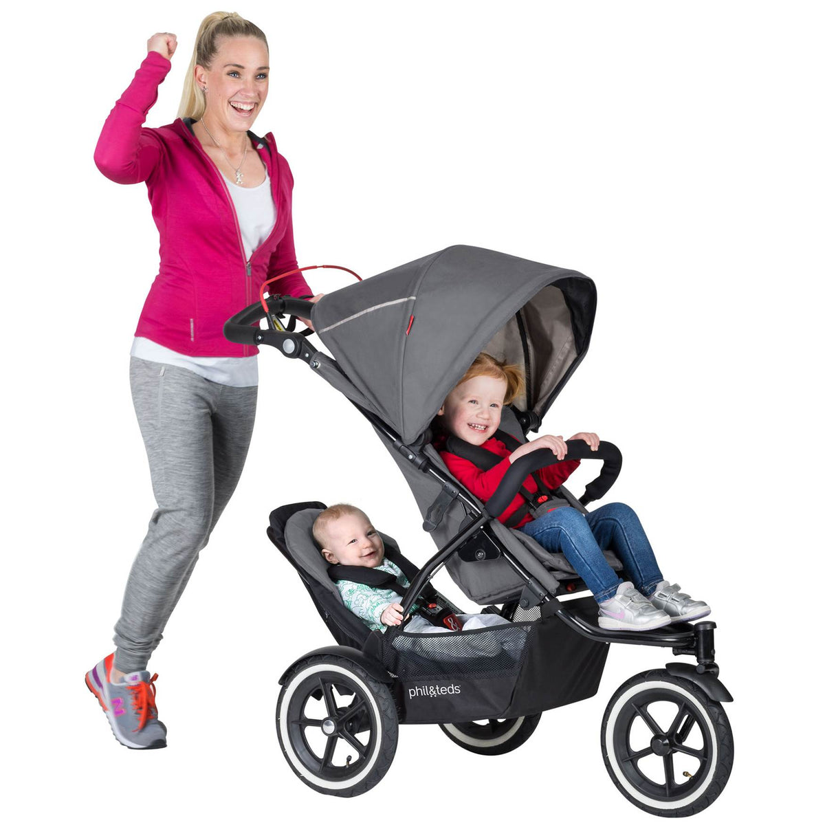 Phil&Teds Sport Buggy Stroller with Double Kit V5 | Graphite (Open Box)