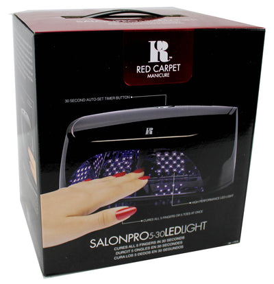 Red Carpet Pro Salon 5 Finger 30-Sec LED Gel Nail Polish Curing Light (Open Box)