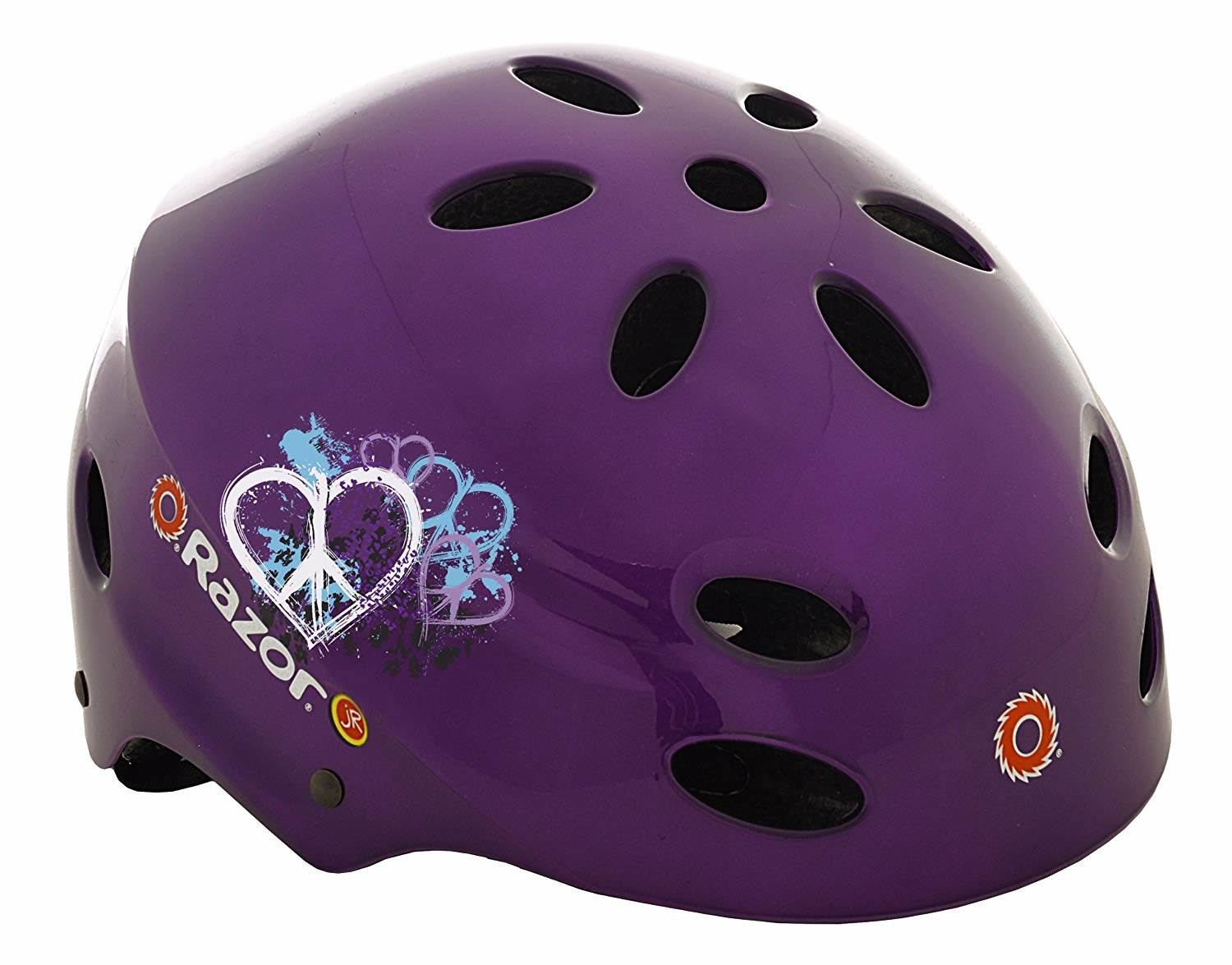 Razor V-17 Child Safety Sports Helmet for Children 5-8, Gloss Purple (Open Box)