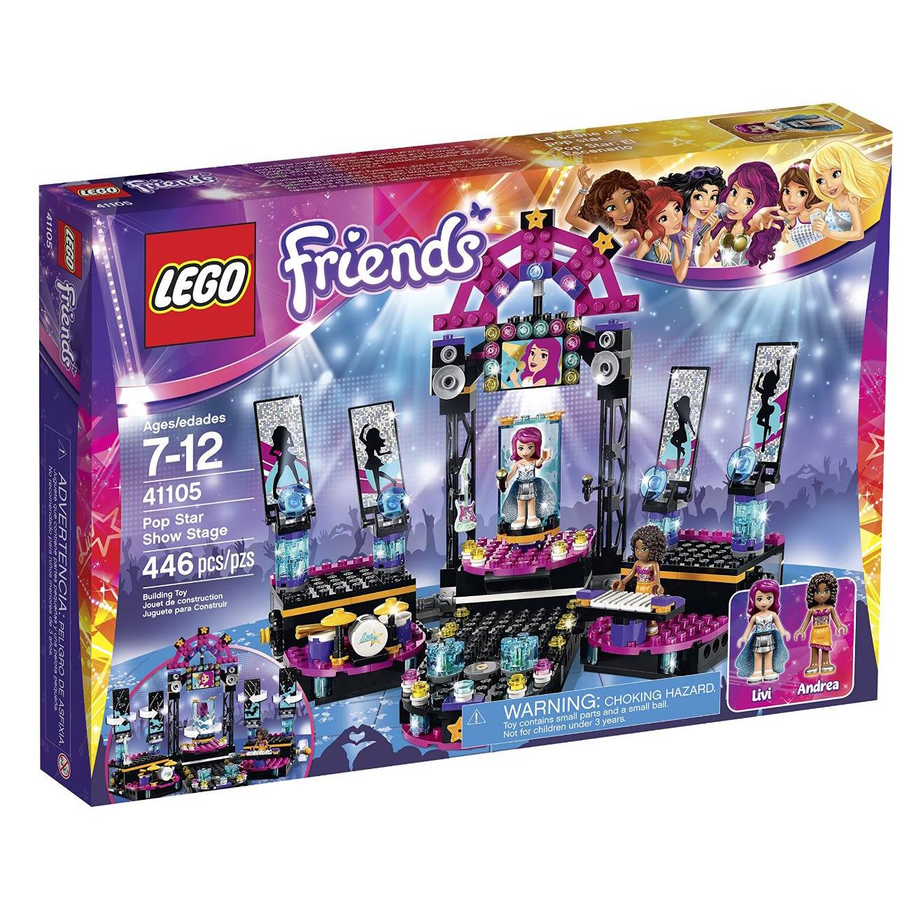 LEGO Friends Pop Star Show Stage with Andrea & Pop Star Livi Building Set 41105