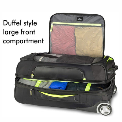 High Sierra AT8 26 Inch Wheeled Nylon Carry on Duffle Bag with Handle (Open Box)