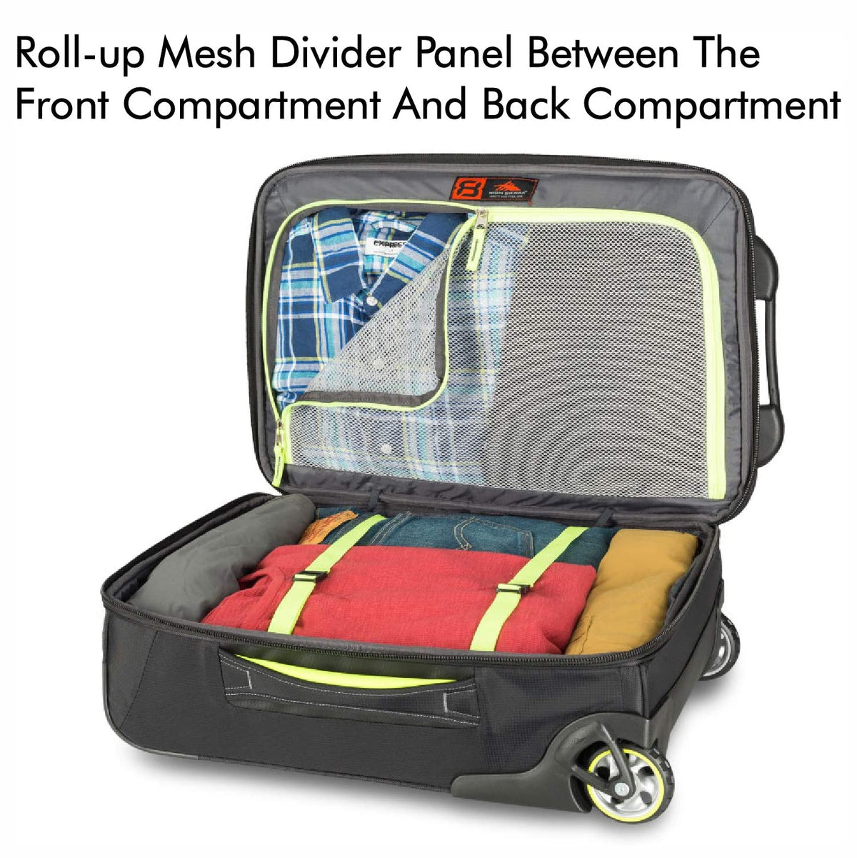 High Sierra Wheeled Carry on Bundle with Rolling Duffle and Backpack (Open Box)