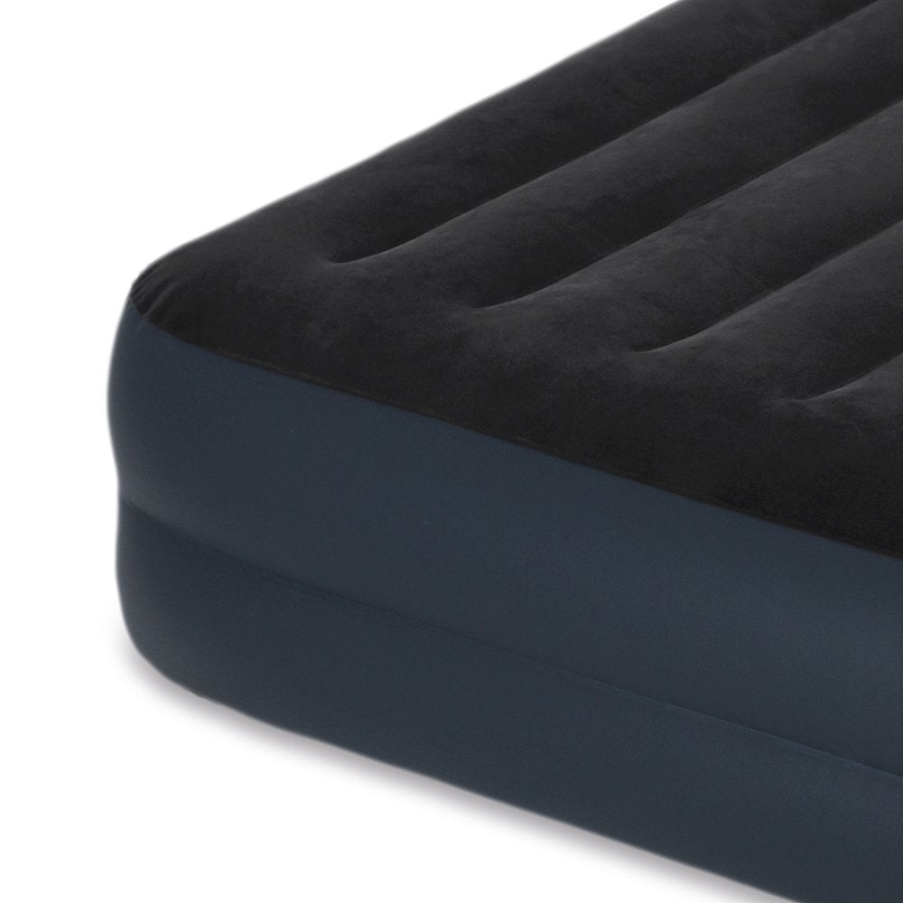 Intex Raised Fiber Tech Air Mattress Bed with Built In Pump, Queen (2 Pack)