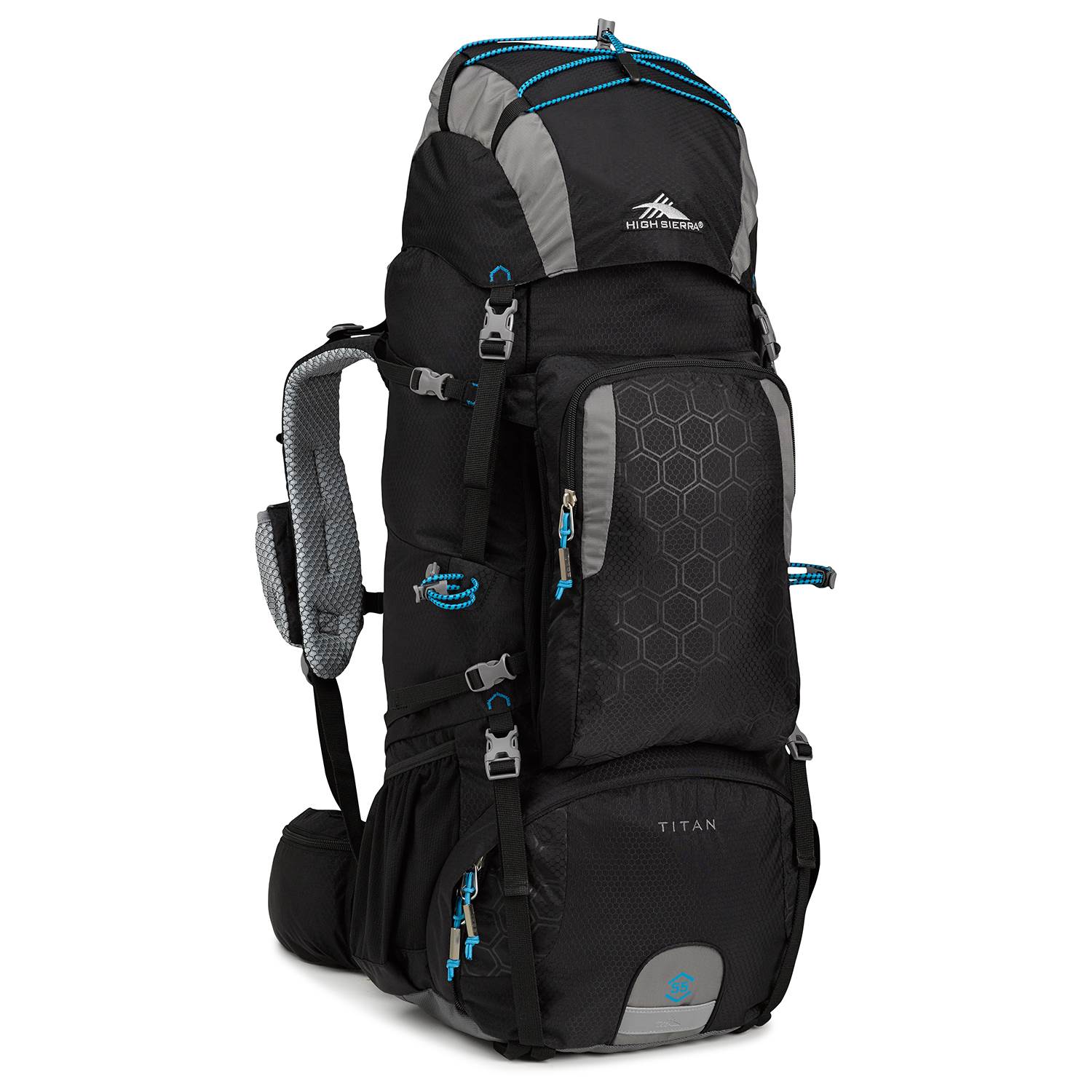 High Sierra Tech 2 Series Titan 55 Frame Pack, Black/Charcoal (Open Box)