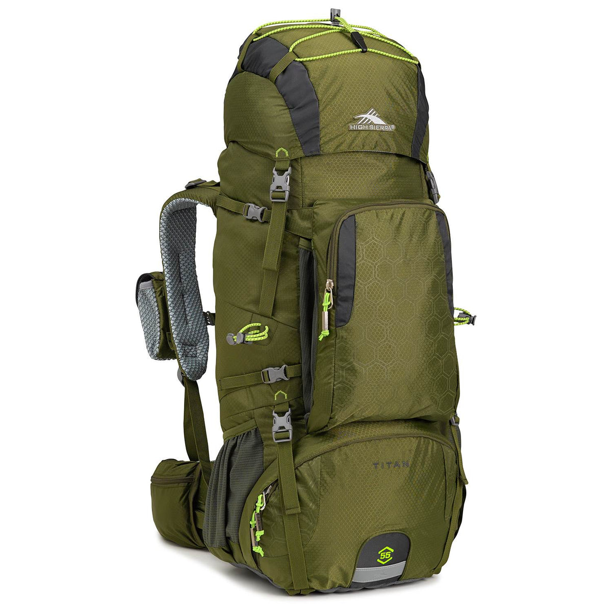 High Sierra Tech 2 Series Titan 55 Frame Pack, Moss/ Mercury (Open Box)