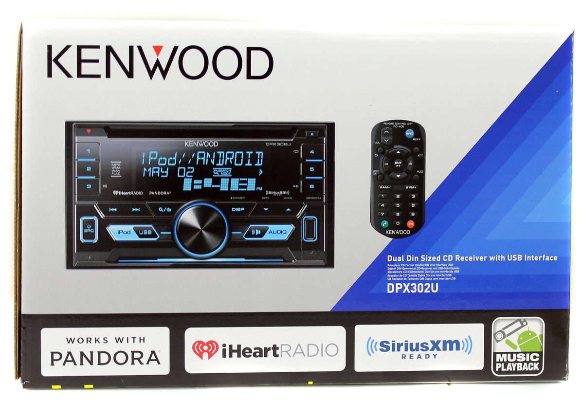 Kenwood Double Din CD Player USB/AUX Car Audio Stereo Radio Receiver (Open Box)