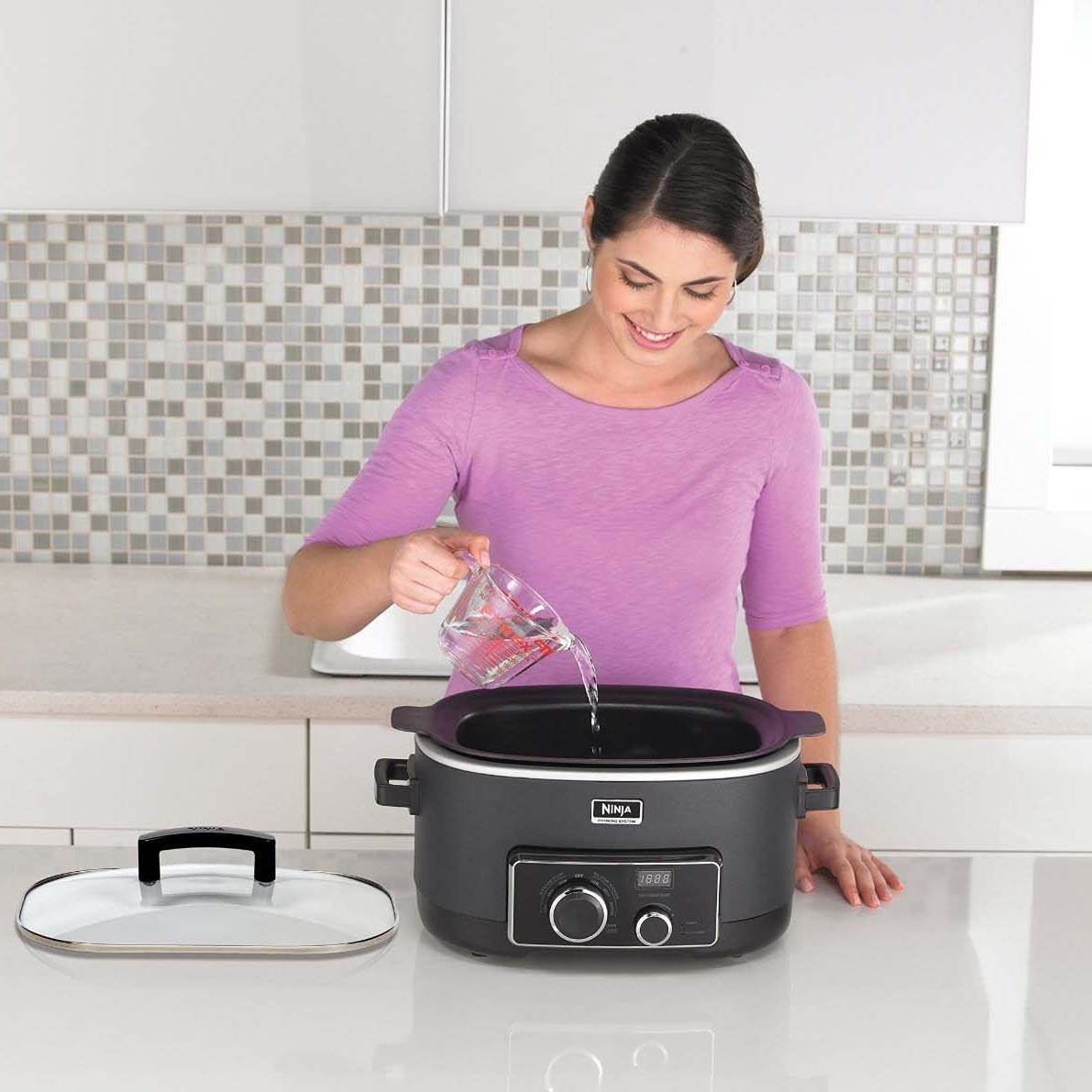 Ninja MC900 Multi Cooker 4-in-1 Digital Cooking System, 6 Quart S/S (Damaged)