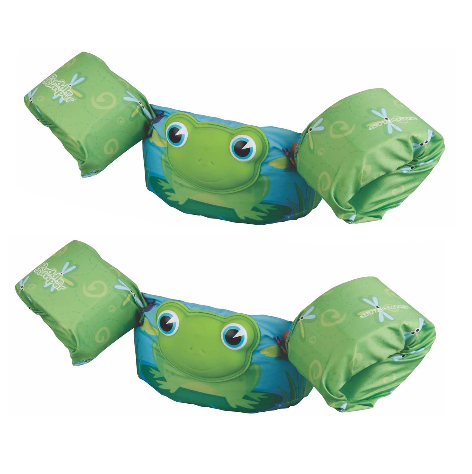 2) Stearns Puddle Jumper Bahama Series Deluxe 3D Kids Life Jackets, Green Frog