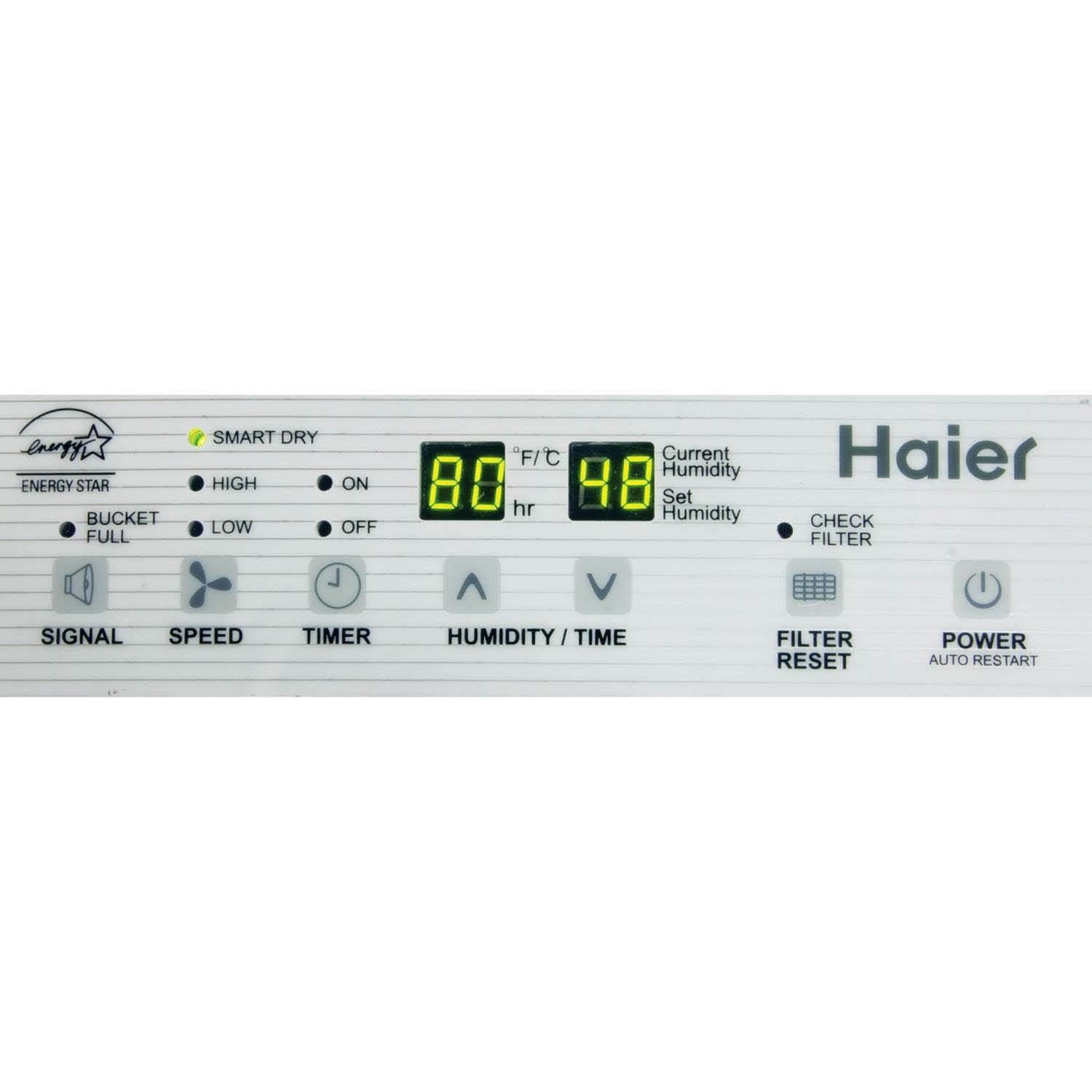 Haier 2 Speed Portable Air Dehumidifier with Drain, 45 Pint | DE45EM (Damaged)
