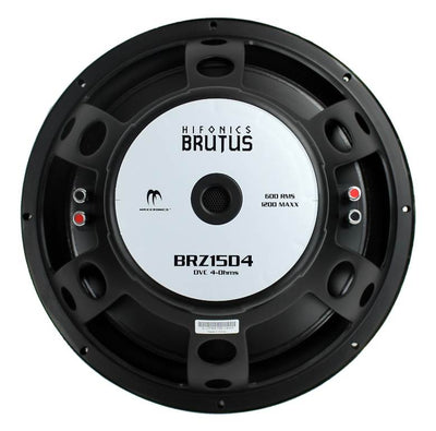 2) Hifonics BRZ15D4 Brutus 15" 1200W Subwoofers + Vented Ported Box Enclosure
