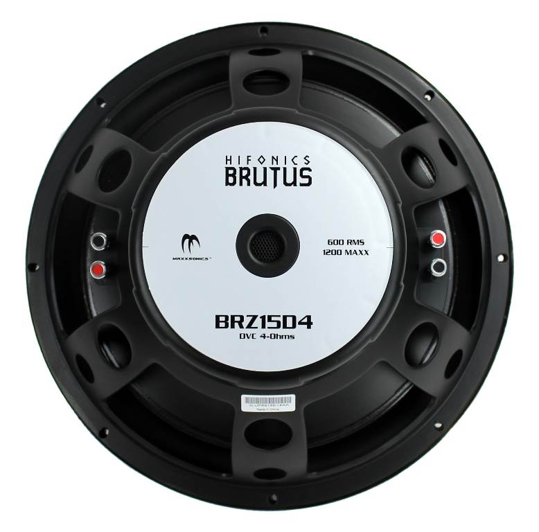 2) Hifonics BRZ15D4 Brutus 15" 1200W Subwoofers + Vented Ported Box Enclosure