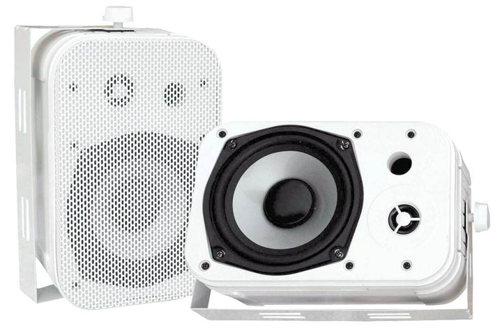 Pyle PDWR40W 5.25" White Indoor/Outdoor Waterproof Home Theater Speakers, 2 Pair - VMInnovations