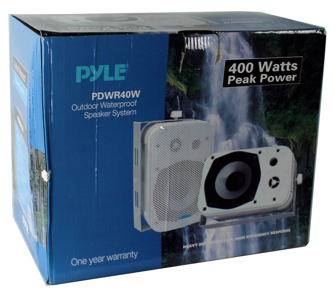 Pyle PDWR40W 5.25" White Indoor/Outdoor Waterproof Home Theater Speakers, 2 Pair - VMInnovations