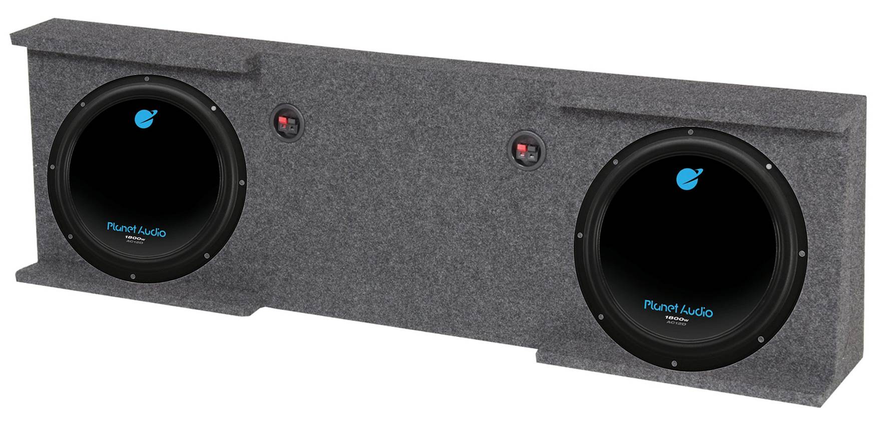 GMC Chevy Crew Cab 07-13 10" Box Enclosure + 2) Planet Audio AC10D 1500W Subs