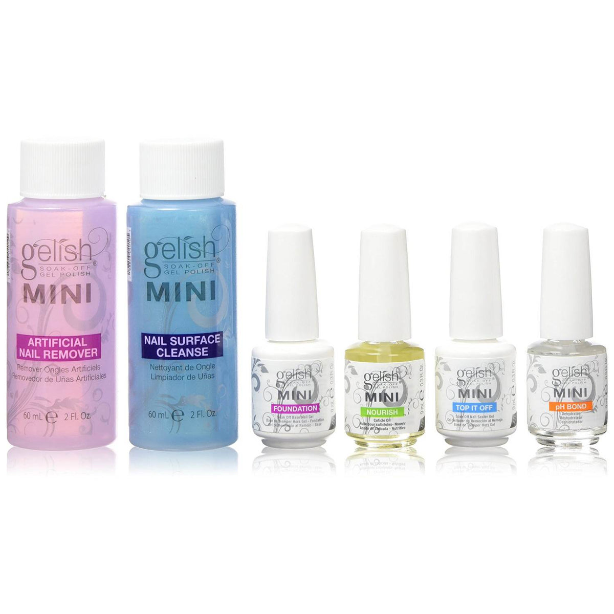 Gelish Harmony Salon Professional Gel LED Nail Polish Pro Lamp Kit + 3 Colors