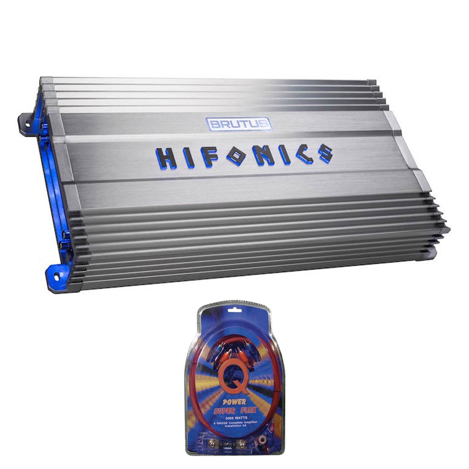 Hifonics BG-3300.1D Mono D 3300W Car Audio Subwoofer Amplifer with Wiring Kit - VMInnovations