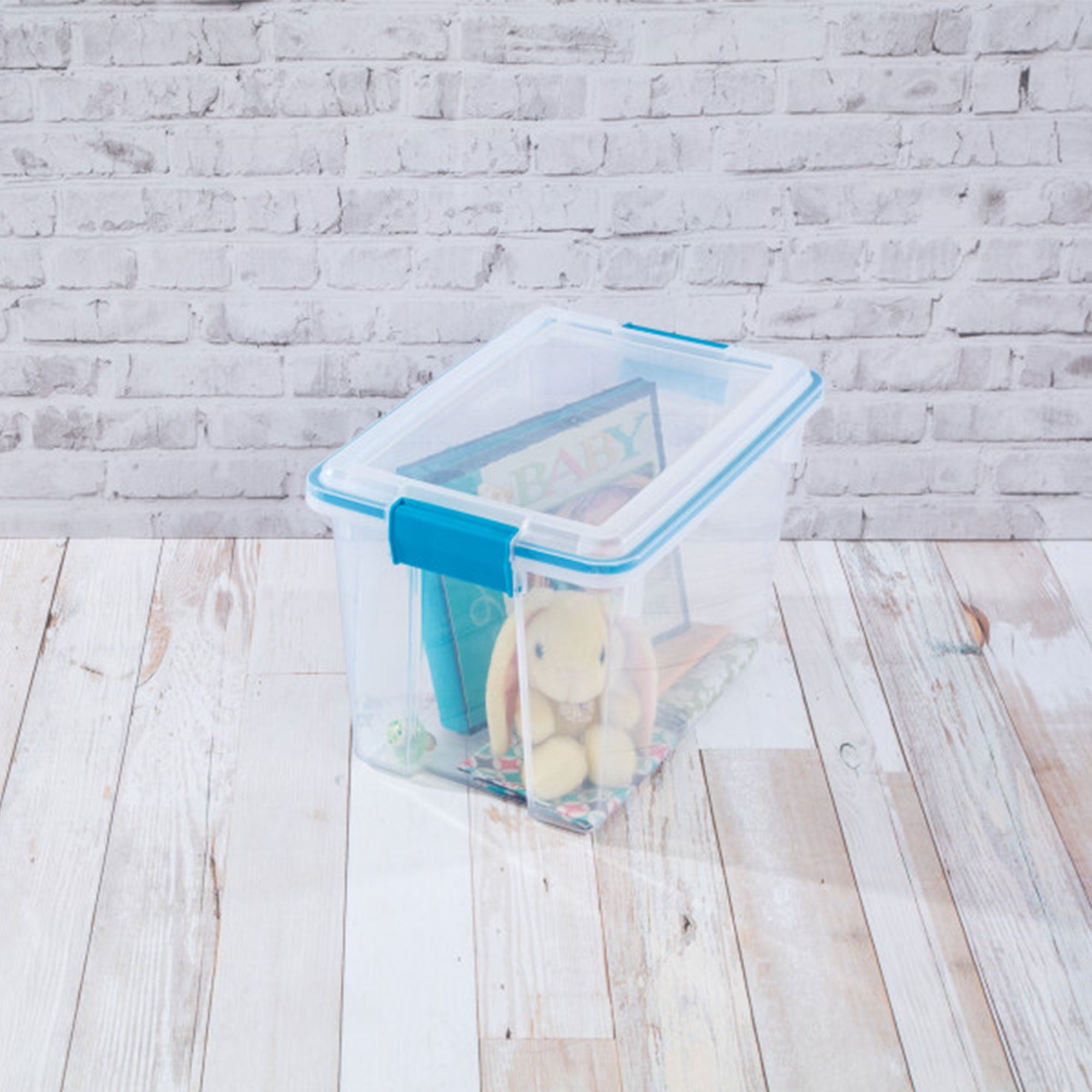 Sterilite Large 20 Qt Home Storage Container Tote with Latching Lids, (12 Pack) - VMInnovations