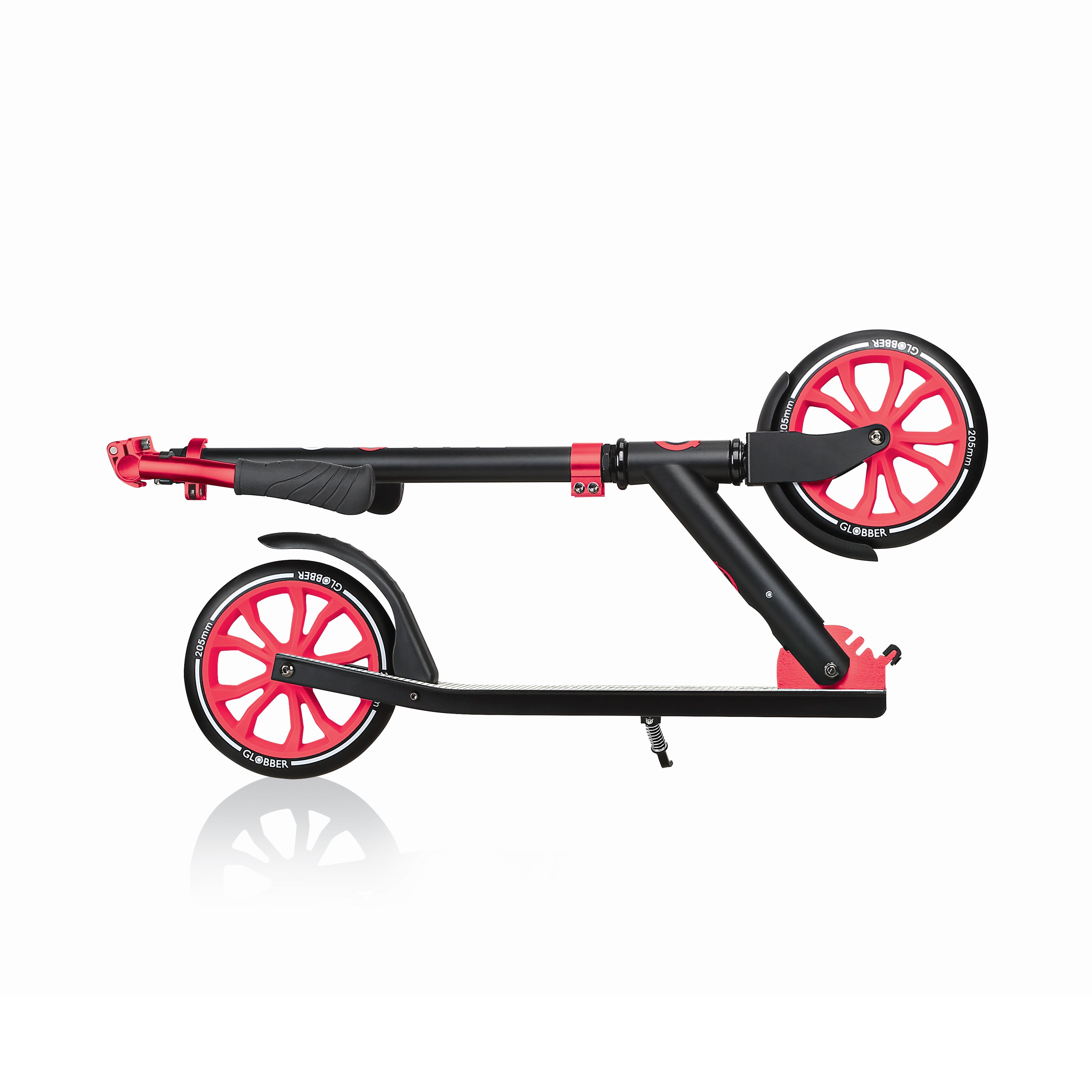 Globber NL 500-205 2-Wheel Kick Scooter, Red and Razor Elbow & Knee Pad Set