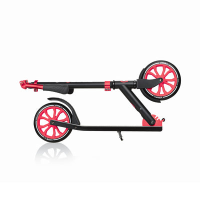 Globber NL 500-205 Lightweight Foldable 2-Wheel Kick Scooter, Black and Red