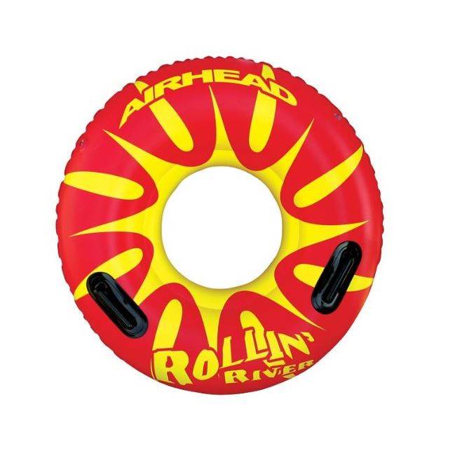 2) Airhead Rollin' River Single Person Inflatable Pool Float Tubes | AHRR-1