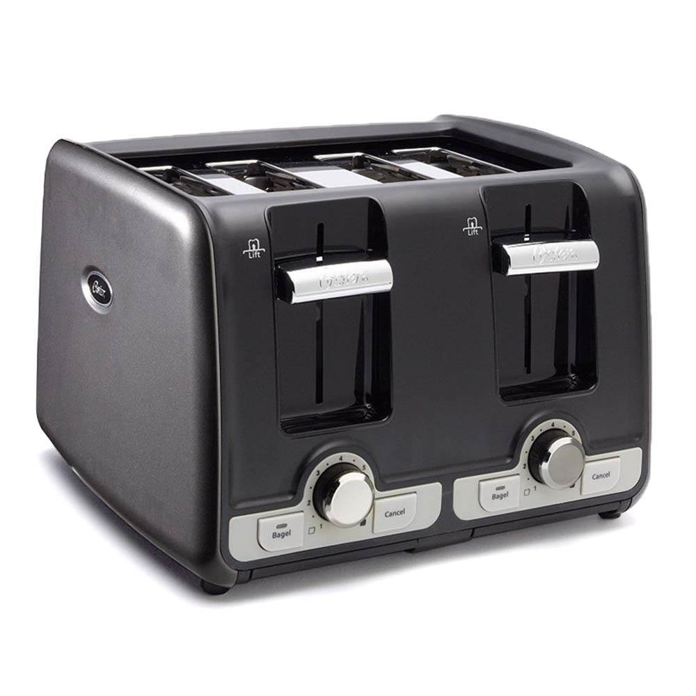Oster Jelly Bean 4-Slice Toaster with Extra Wide Slots | Gray (Open Box)