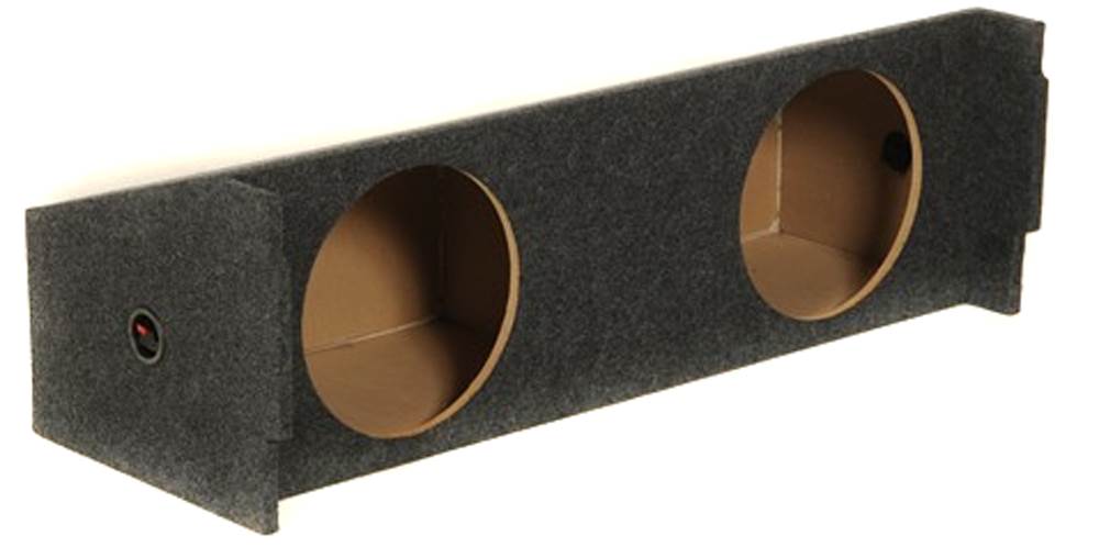 Q Power Dual 12" Inch Sealed SUV 3rd Row Subwoofer Box Sub Enclosure (Open Box)