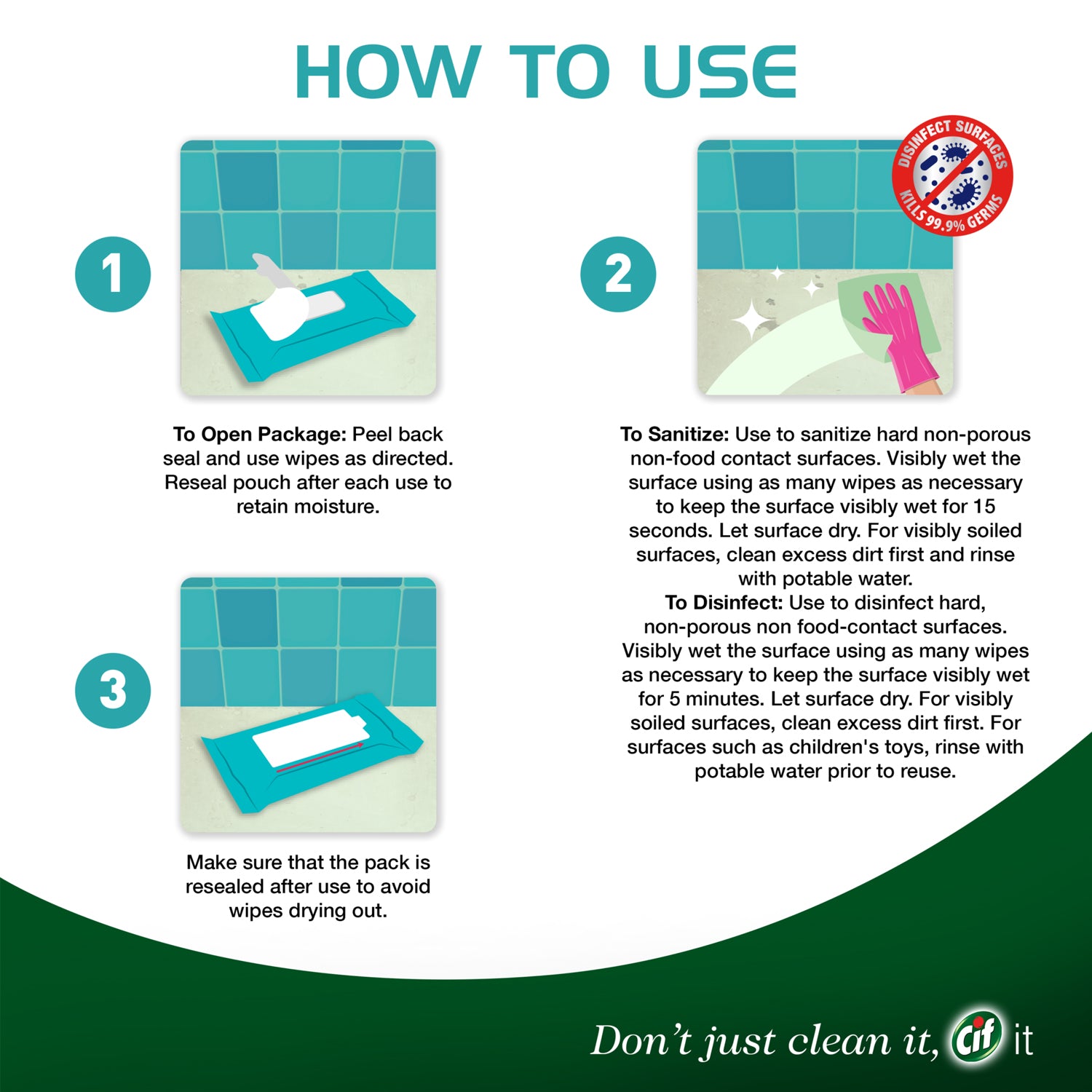 Fine Life Products Cif Multi Surface Disinfecting Wet Wipes, 32 Count (48 Pack)