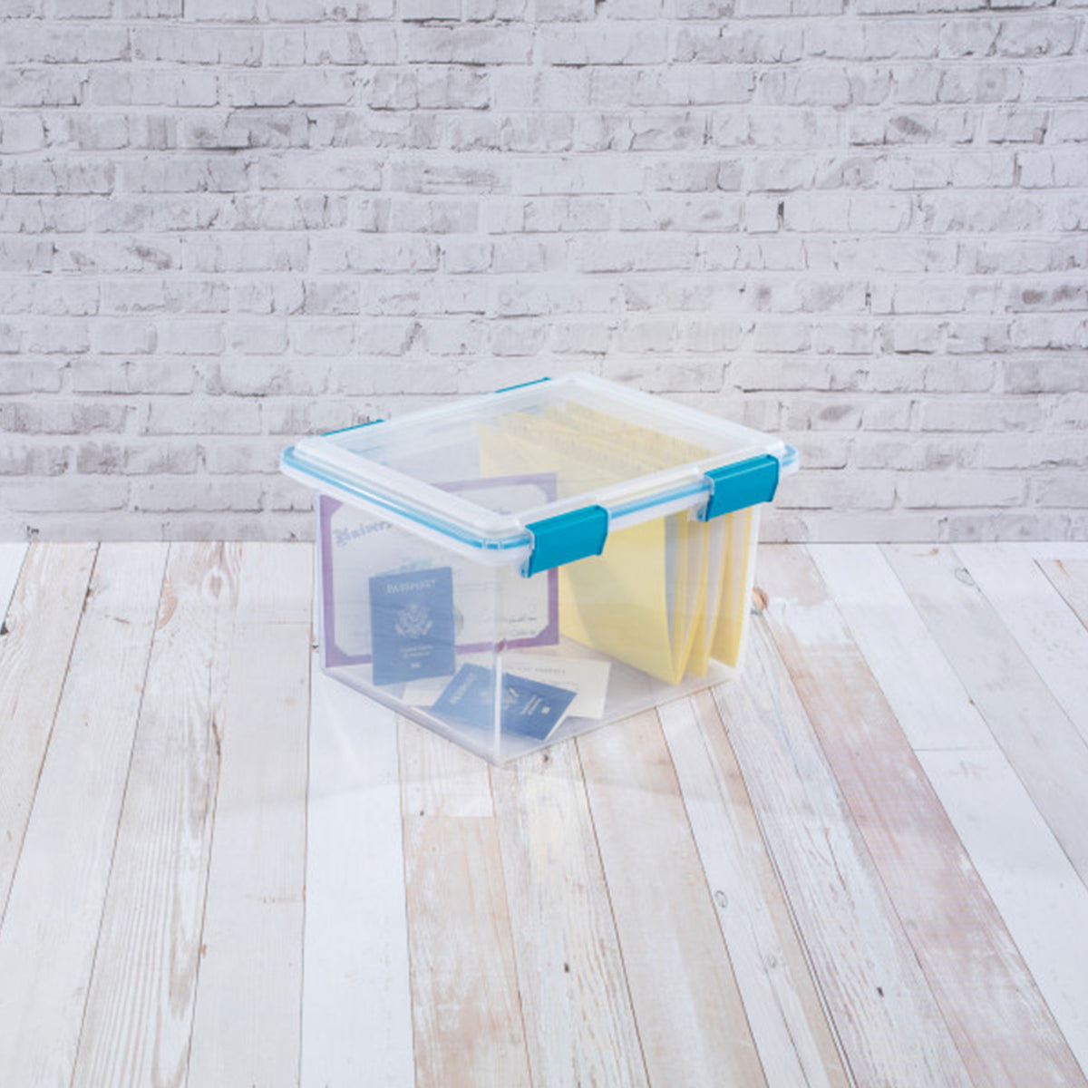 Sterilite 32 Quart Clear Stacking Storage Container with Gasket Lid, 16 Pack - VMInnovations