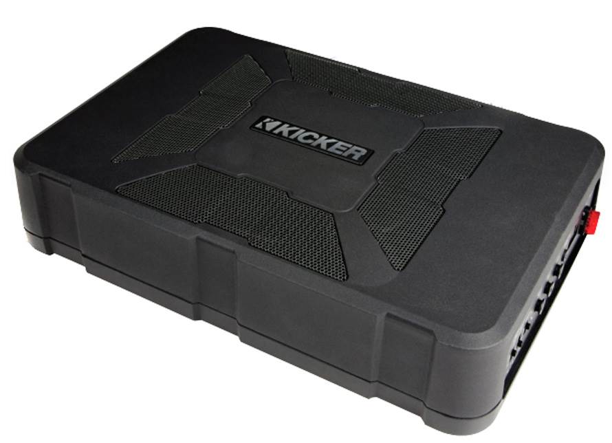 KICKER 8" 150W Hideaway Car Audio Powered Subwoofer Sub and 6.5" 3-Way Speakers