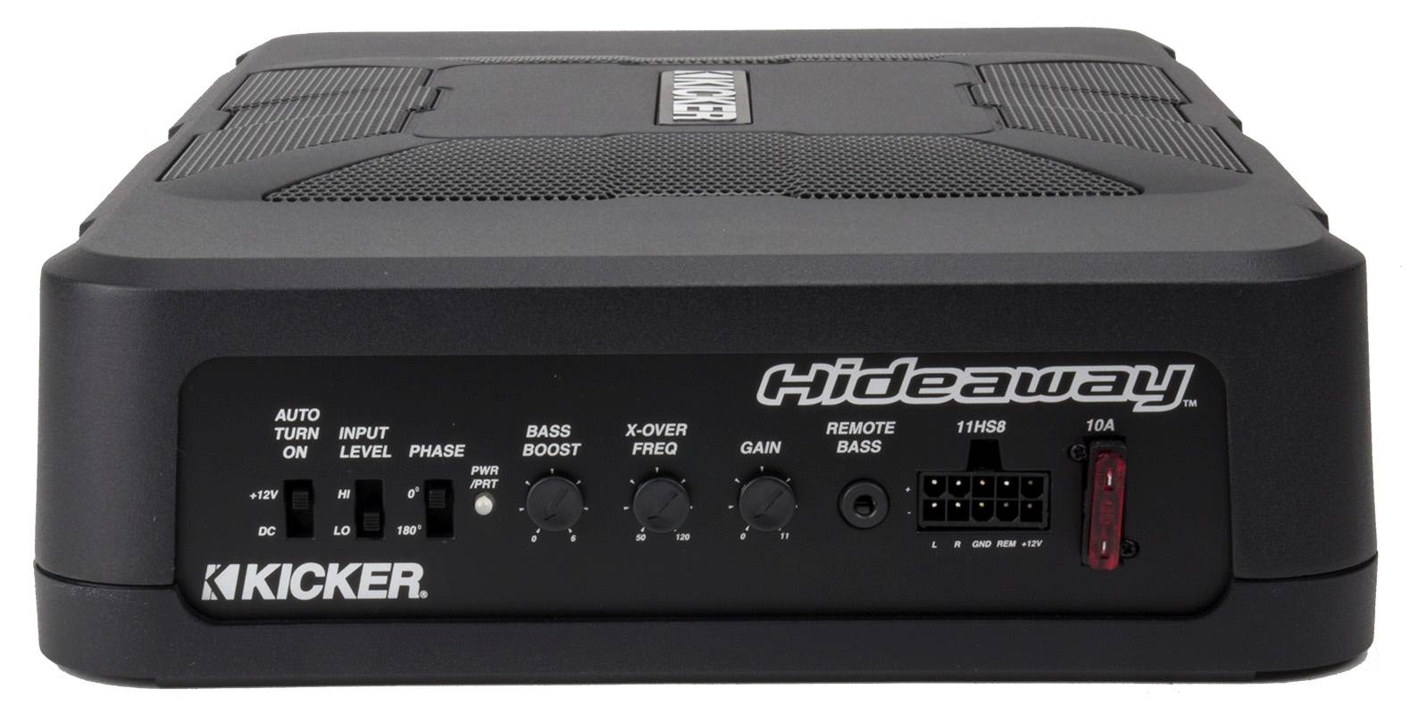 KICKER 8" 150W Hideaway Car Audio Powered Subwoofer Sub and 6.5" 3-Way Speakers