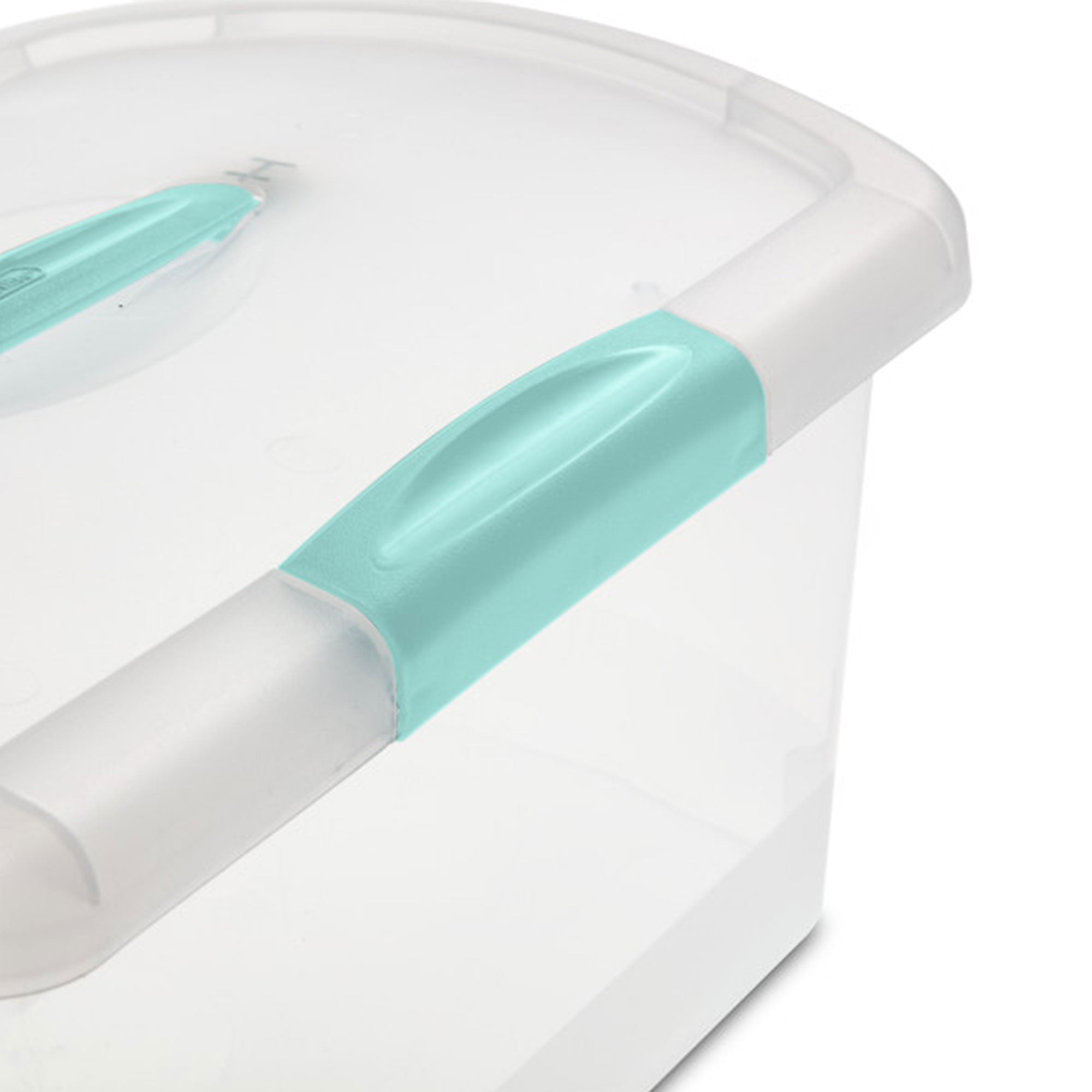 Sterilite Medium Nesting ShowOffs, Stackable Storage Bin with Latch Lid, 24 Pack - VMInnovations