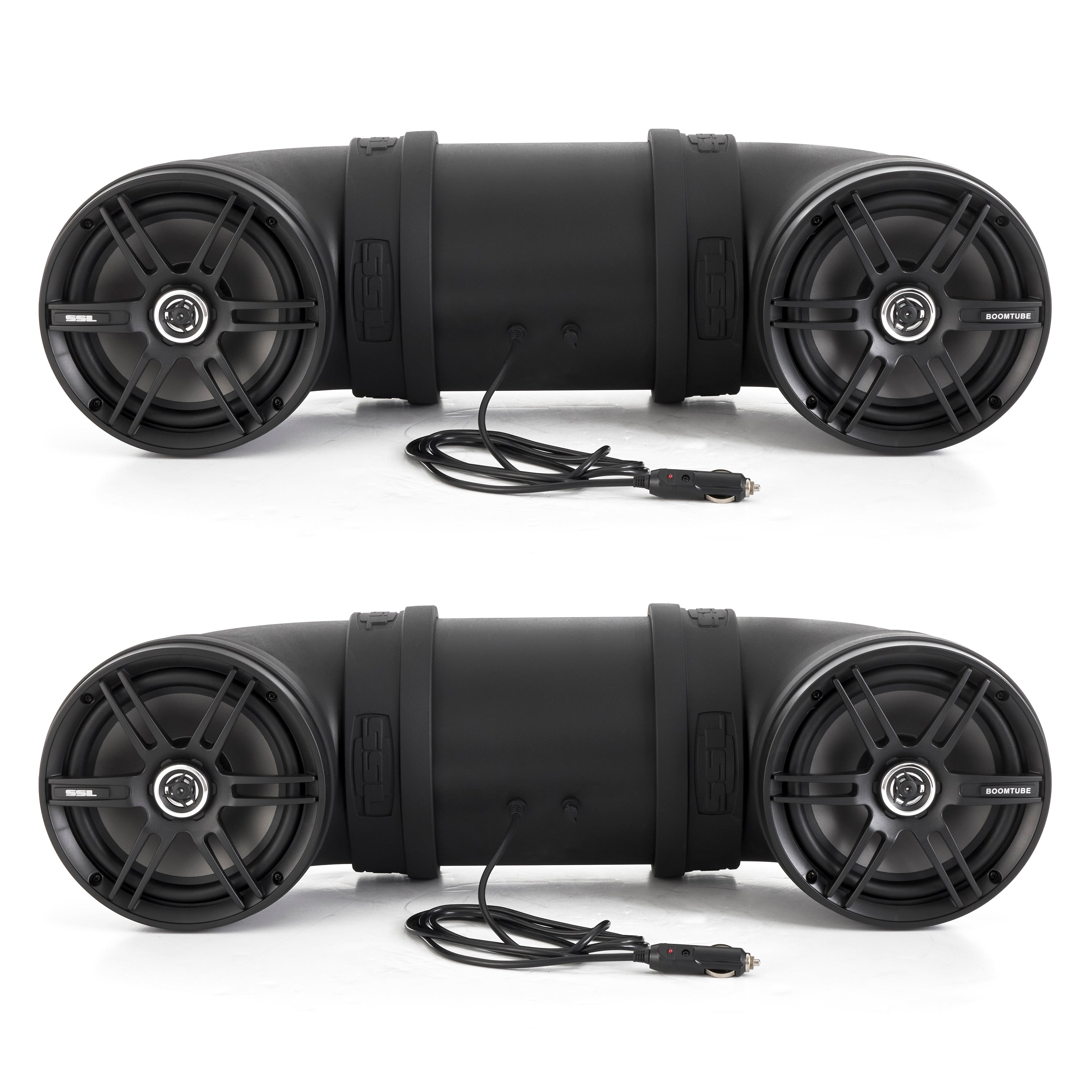 Soundstorm Dual 8" 700W ATV/Marine Amplified Tube Speaker+Bluetooth (2 Pack)