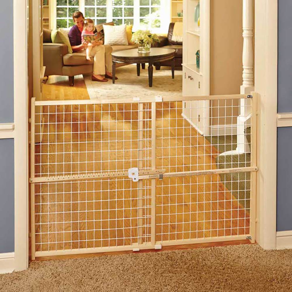 North States Quick-Fit Wire Mesh Pet/Baby Gate For Wide Openings 4665 (Open Box)
