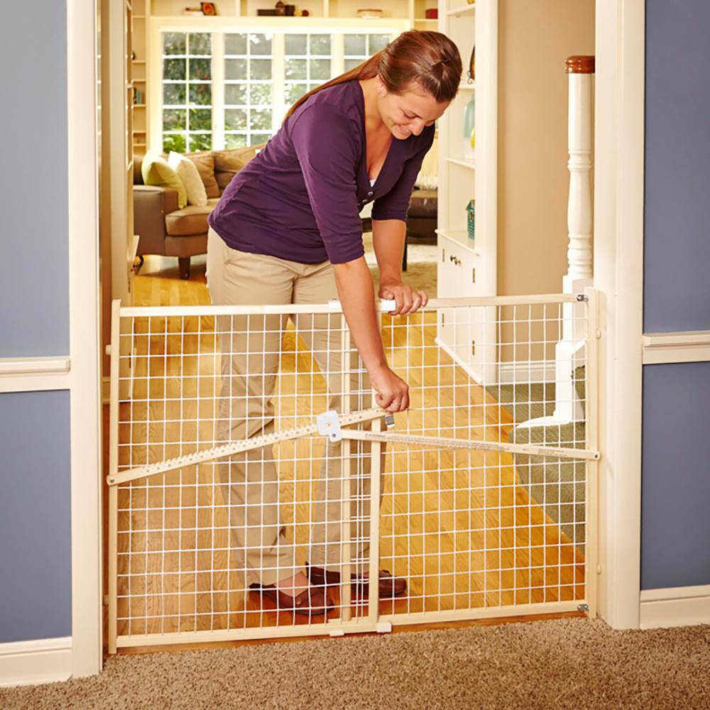North States Quick-Fit Wire Mesh Pet/Baby Gate For Wide Openings 4665 (Open Box)